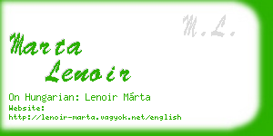 marta lenoir business card